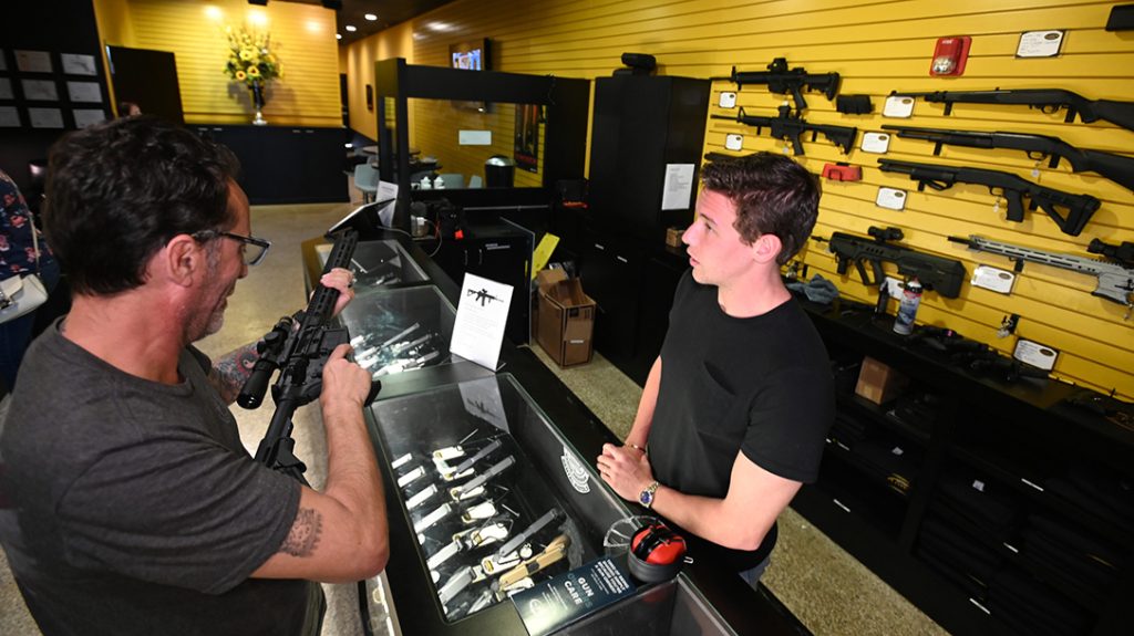 The coronavirus pandemic caused guns sales to surge in 202.