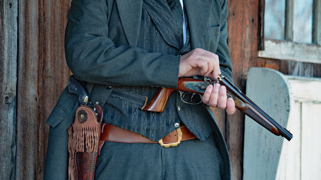 The Howdah, like those made by Pedersoli, was simply a double-barrel pistol that handled like a small shotgun.