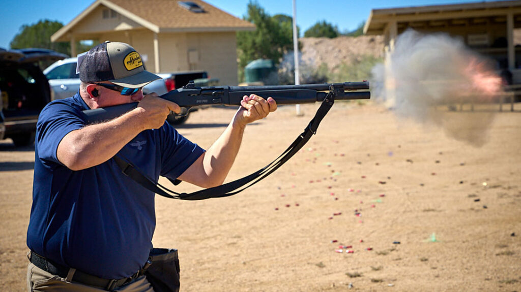 Semi-automatic shotguns run fast for more tactical shooting disciplines.
