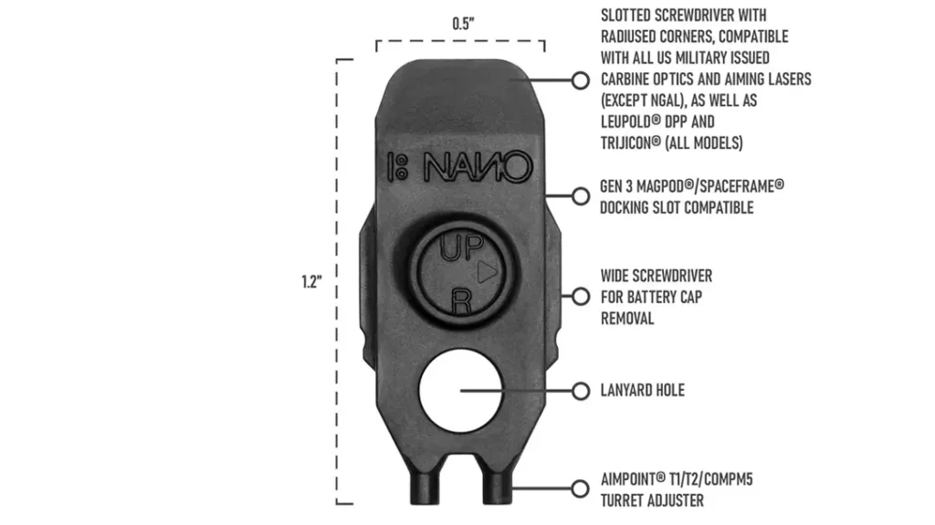 The MultiTasker Nano works on many optics.