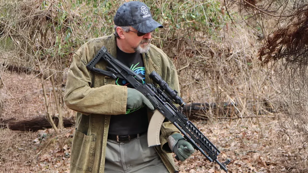 The CUSTOM AK  on the range.